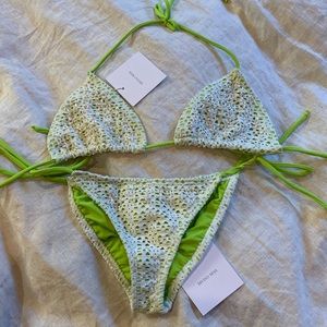 Divine seas lime crochet bikini